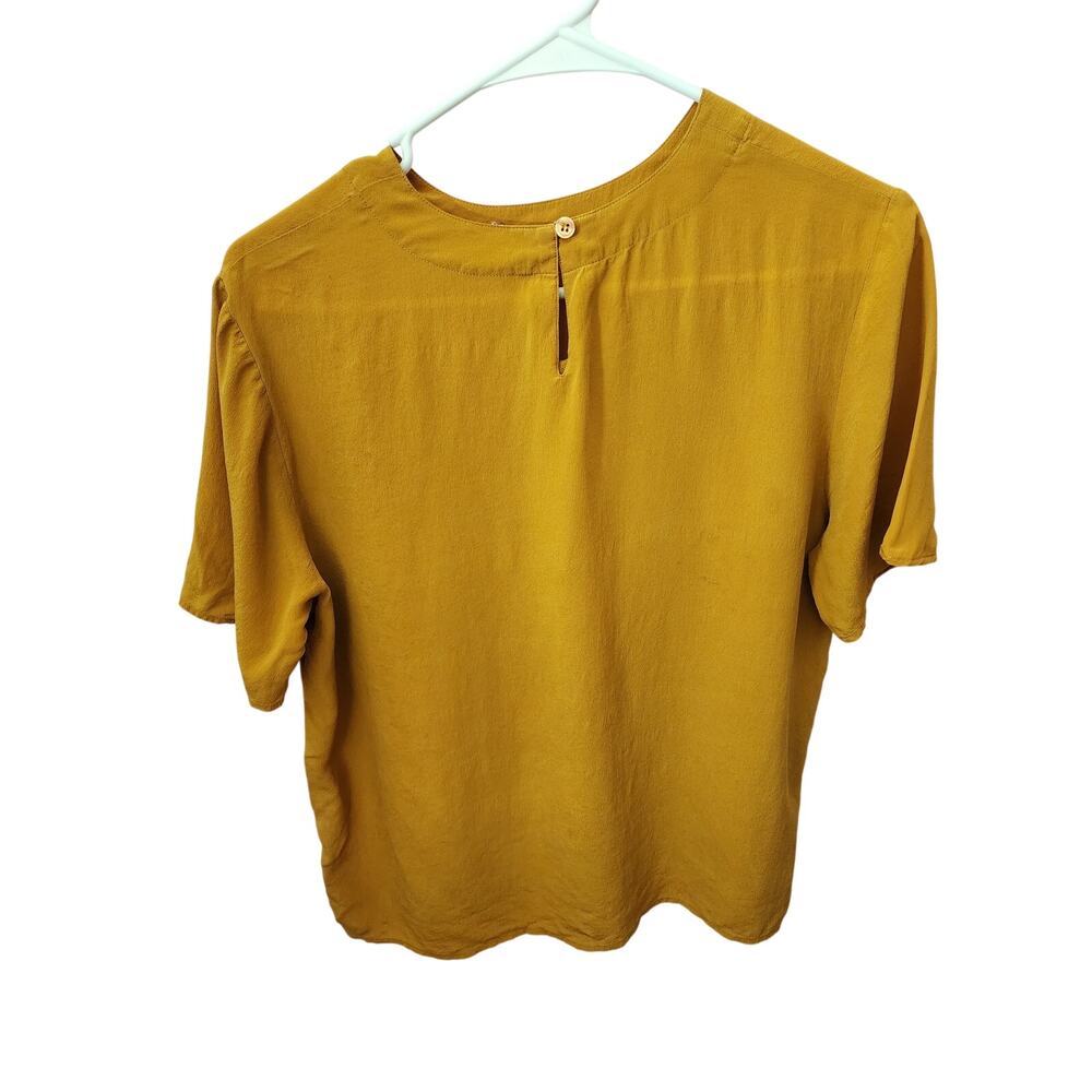 Anna and Frank Blouse Womens Size S Silk Tan - Picture 2 of 3